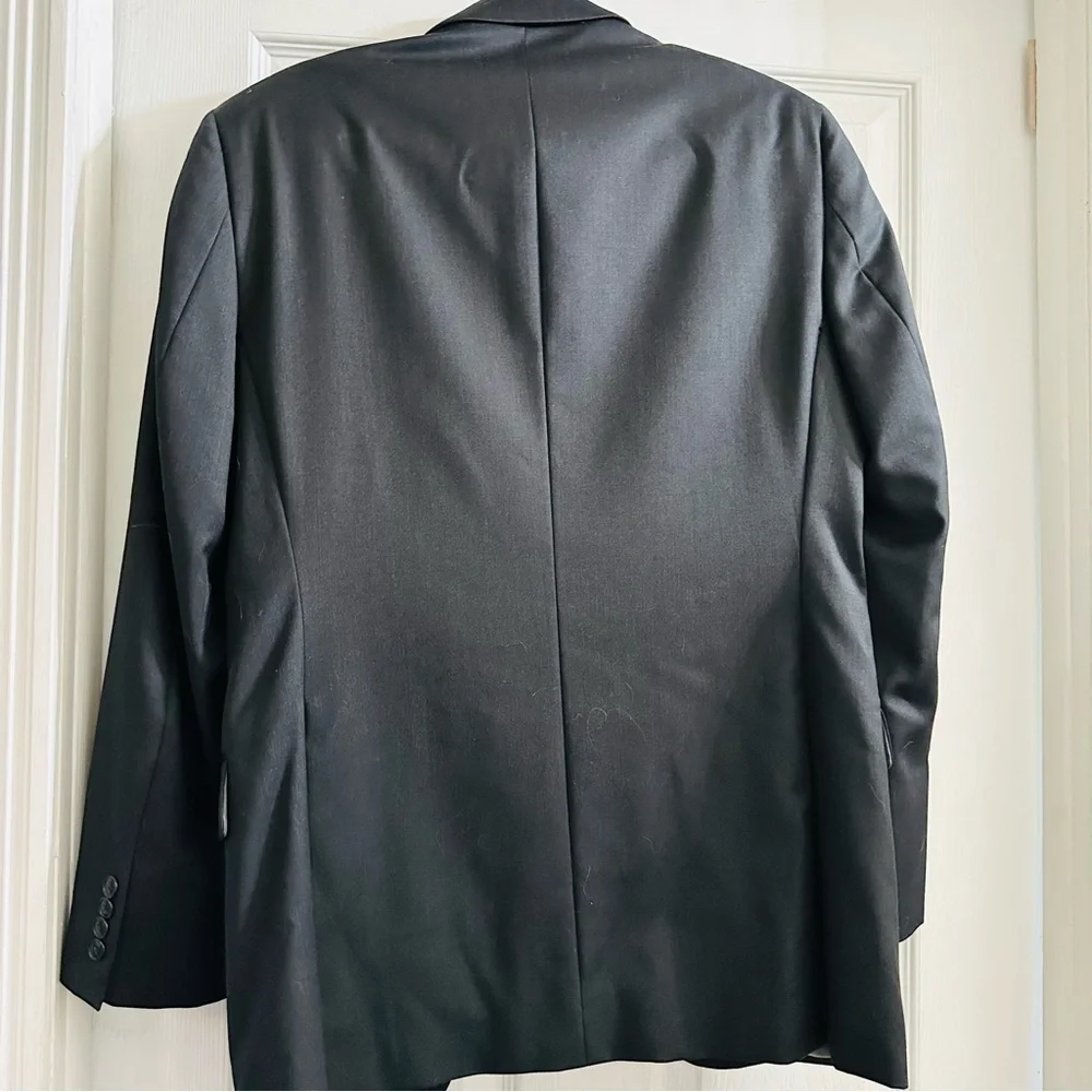 Jos A Bank Tailored Fit Travelers 100% Wool Dark Grey Blazer Sport Jacket 38L